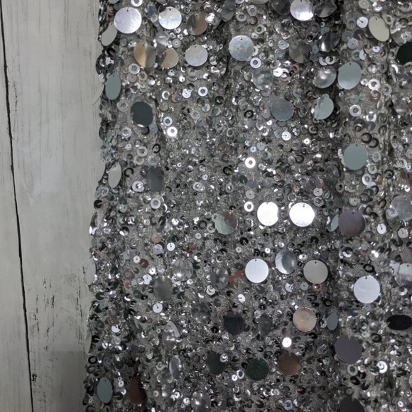 X by NBD Presley Embellished Gown in Silver - Picture 9 of 10